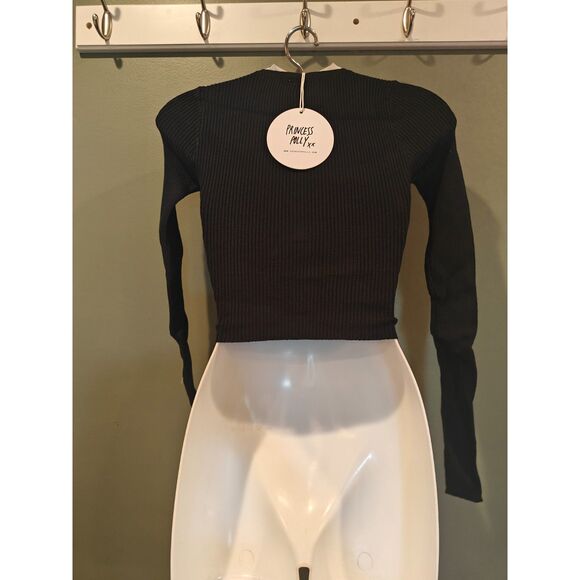princess polly UNWRITTEN LOVE TOP BLACK us 0 - Picture 4 of 4